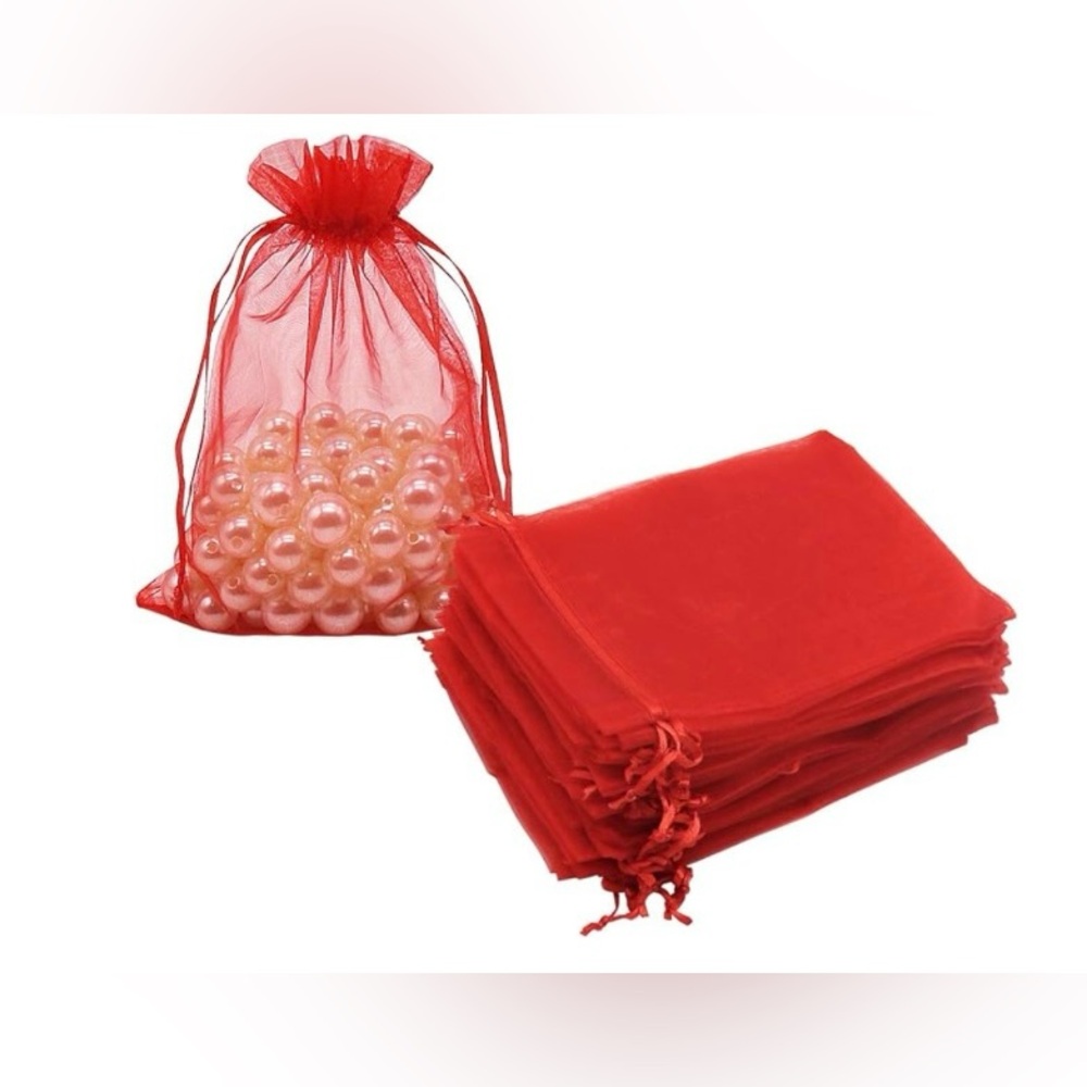 Drawstring Gift Bags Mesh Pouches 5X 7 Inches